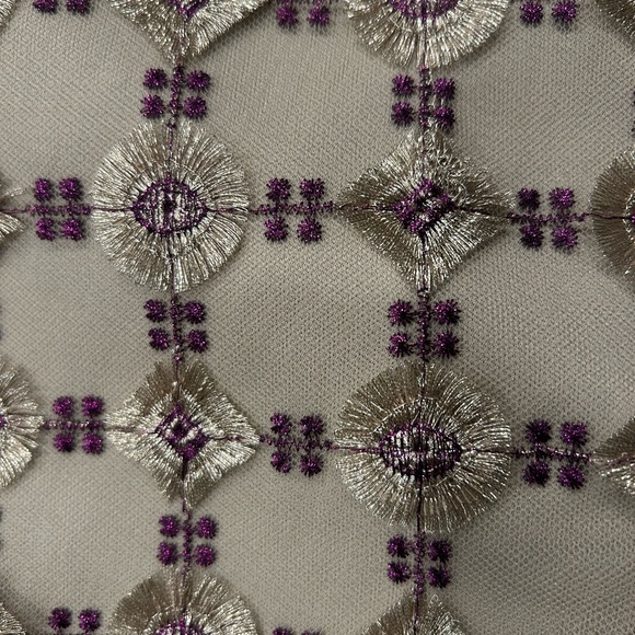 Calvin Klein Gold & Purple Design Over Tan Lining Size Large - Picture 6 of 8